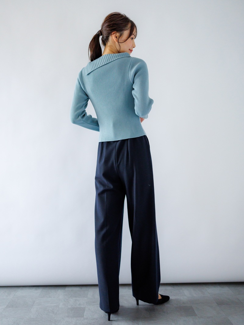 リブ衿付ニット＜アウトレット均一価格＞