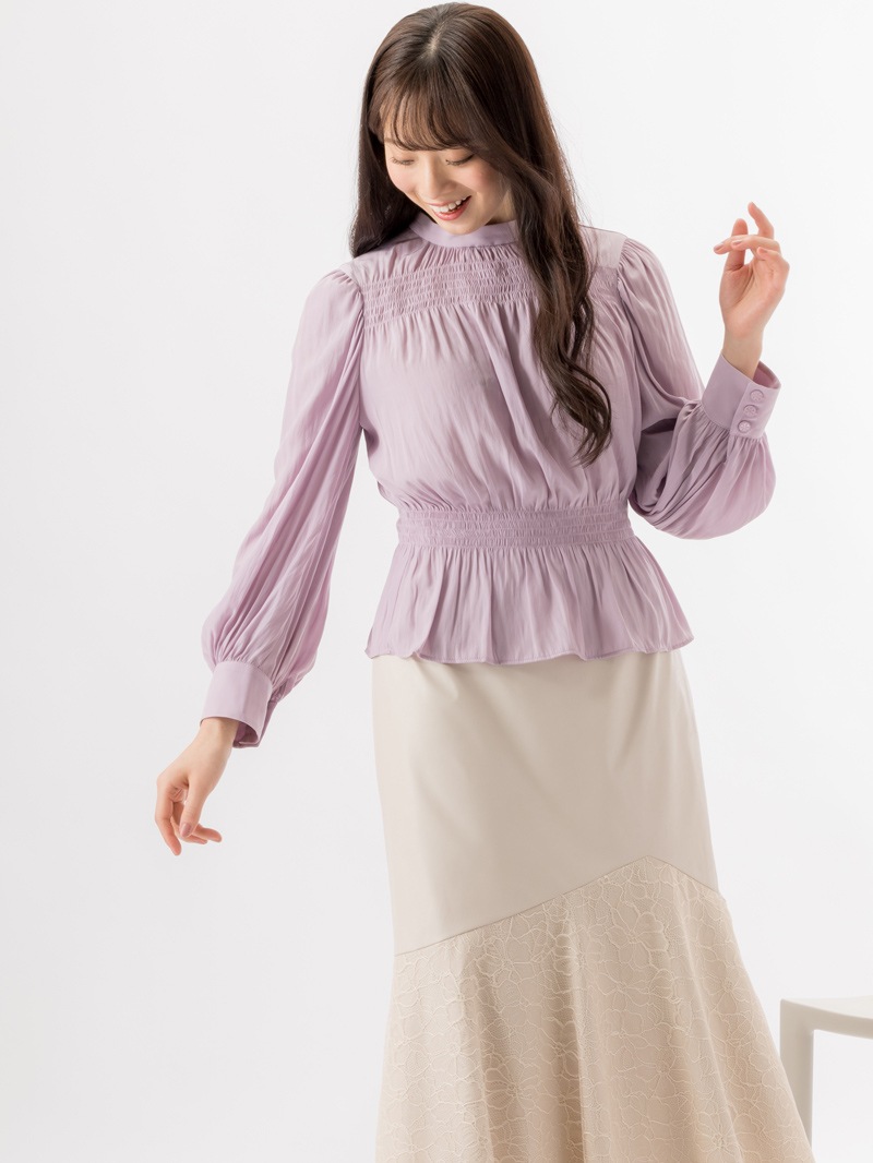 割繊デシンシャーリングブラウス｜KarLParkLane Style ONLINE SHOP