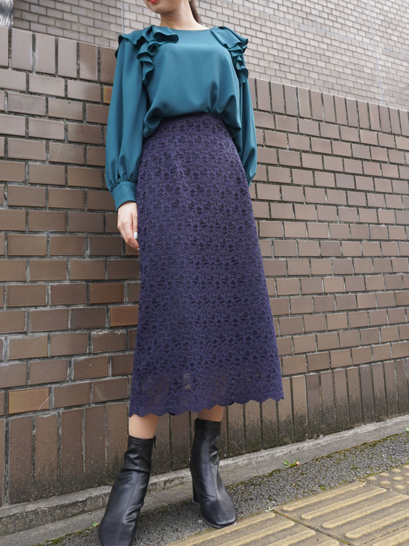 【4,500円均一】ジョーゼットラッフルブラウス