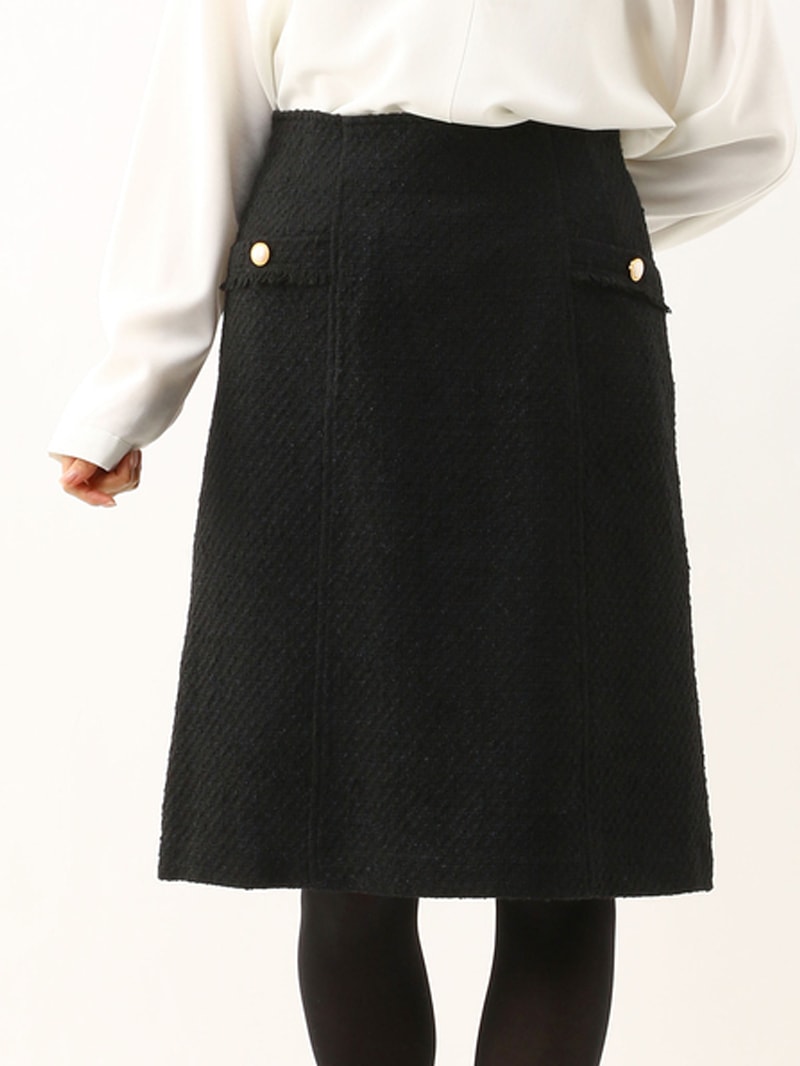 【60%OFF】スピンツイードAラインスカート