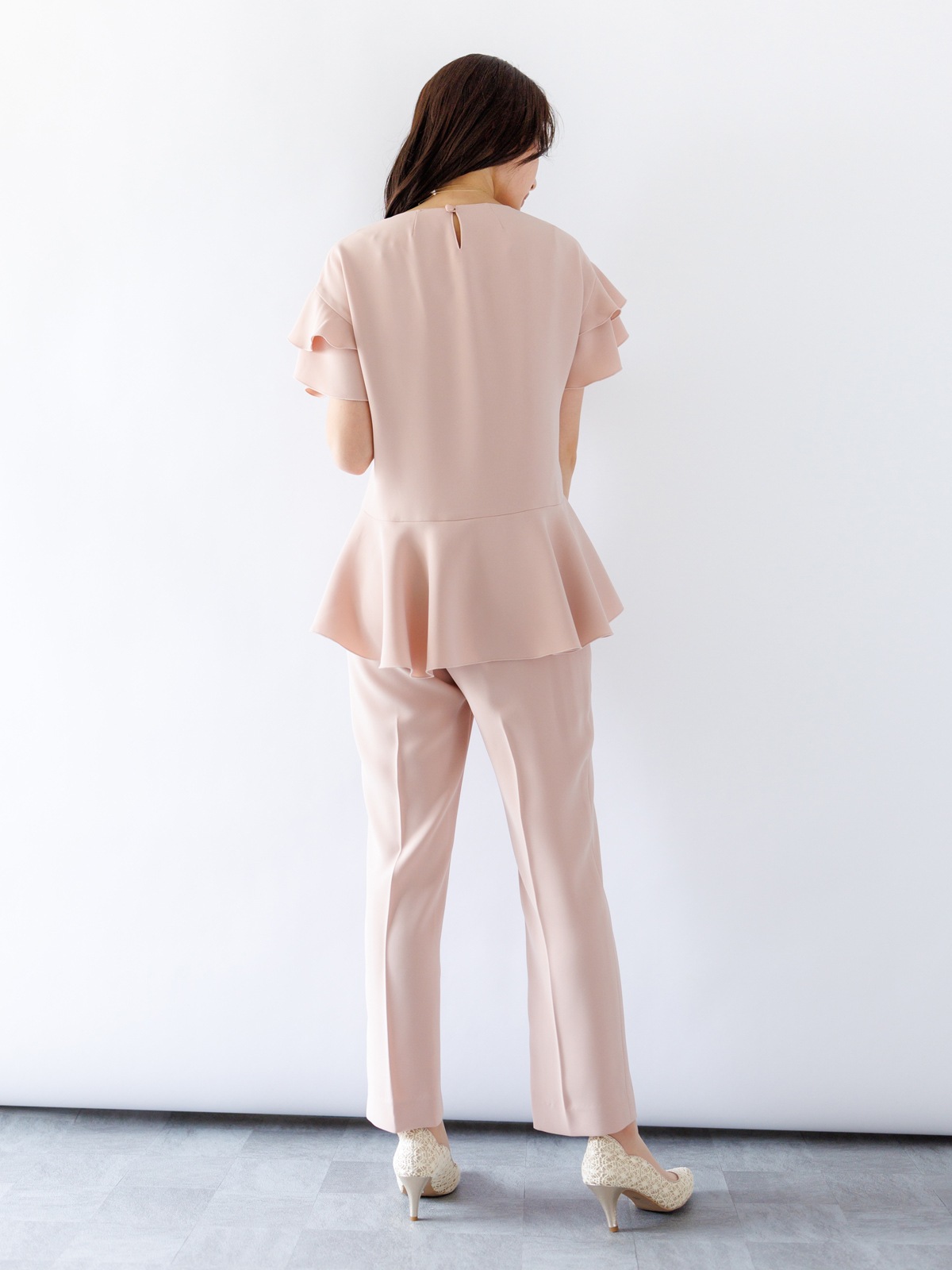 【OUTLET 2500円】ダブルクロスフリル二重袖ブラウス<10本以下>