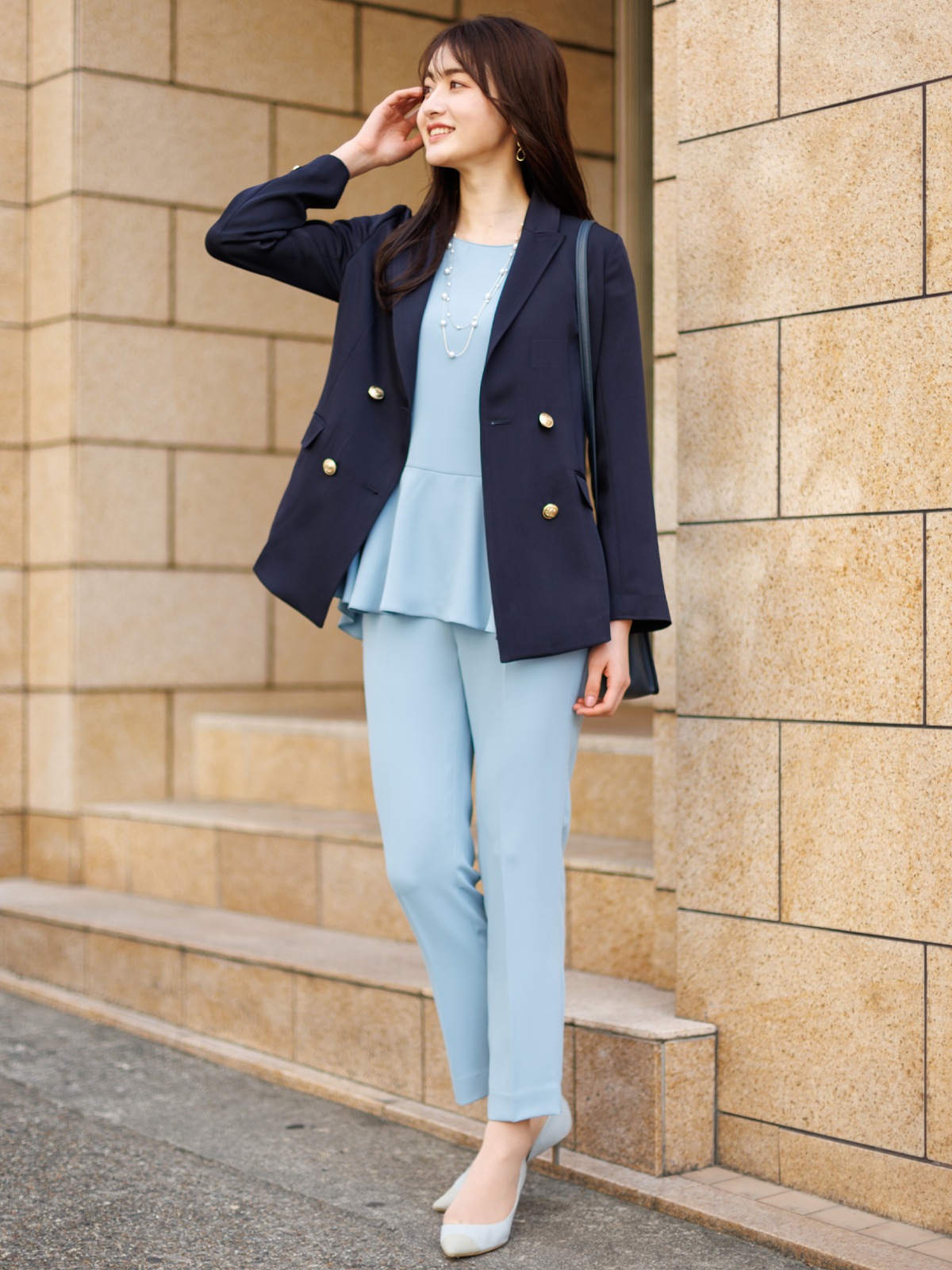 【OUTLET 2500円】ダブルクロスフリル二重袖ブラウス<10本以下>