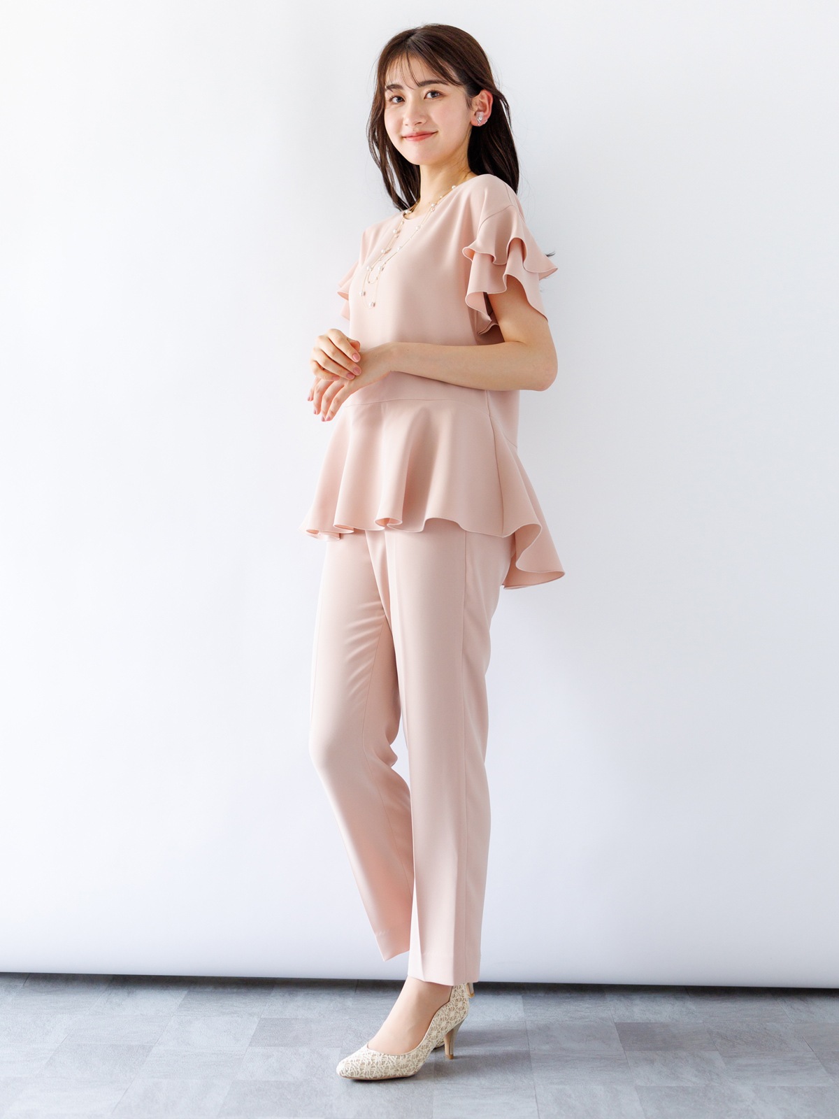 【OUTLET 2500円】ダブルクロスフリル二重袖ブラウス<10本以下>