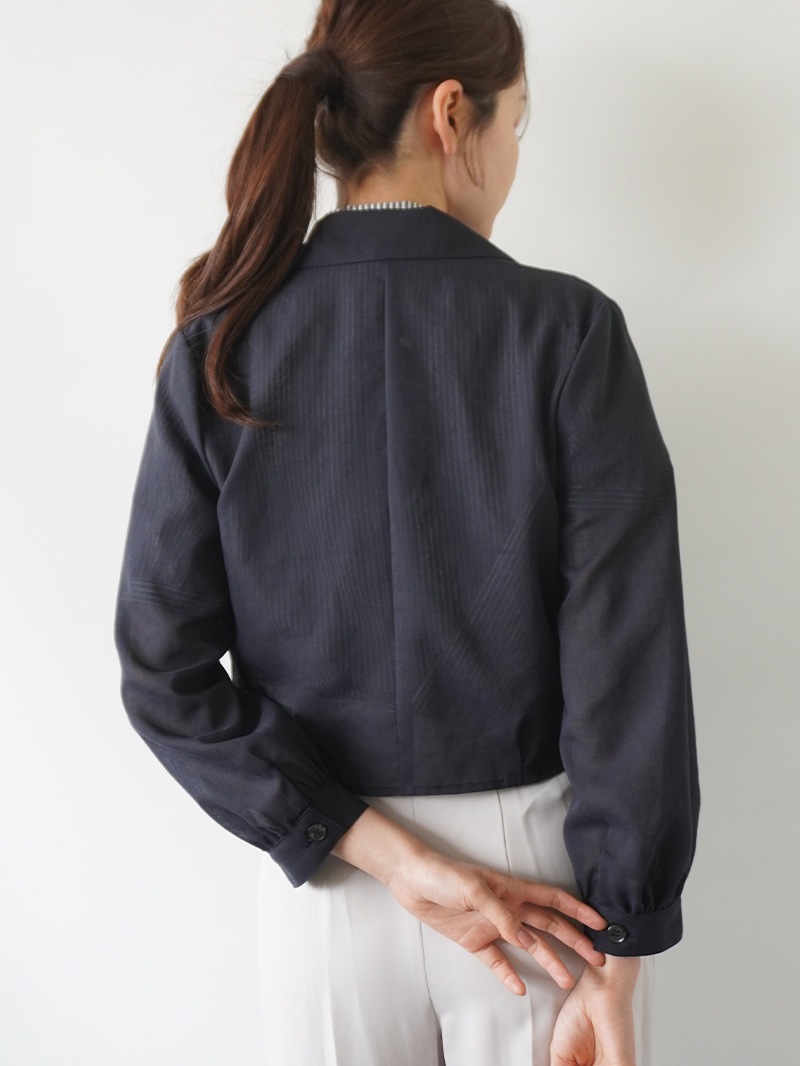 【20％OFF】リネン風ボイルしばりブラウス