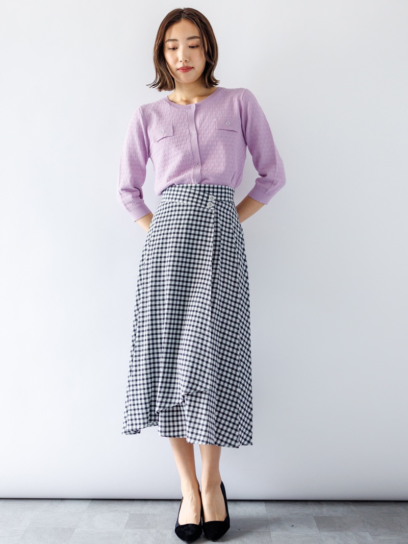 【40%OFF】柄編みジャケット風カーディガン
