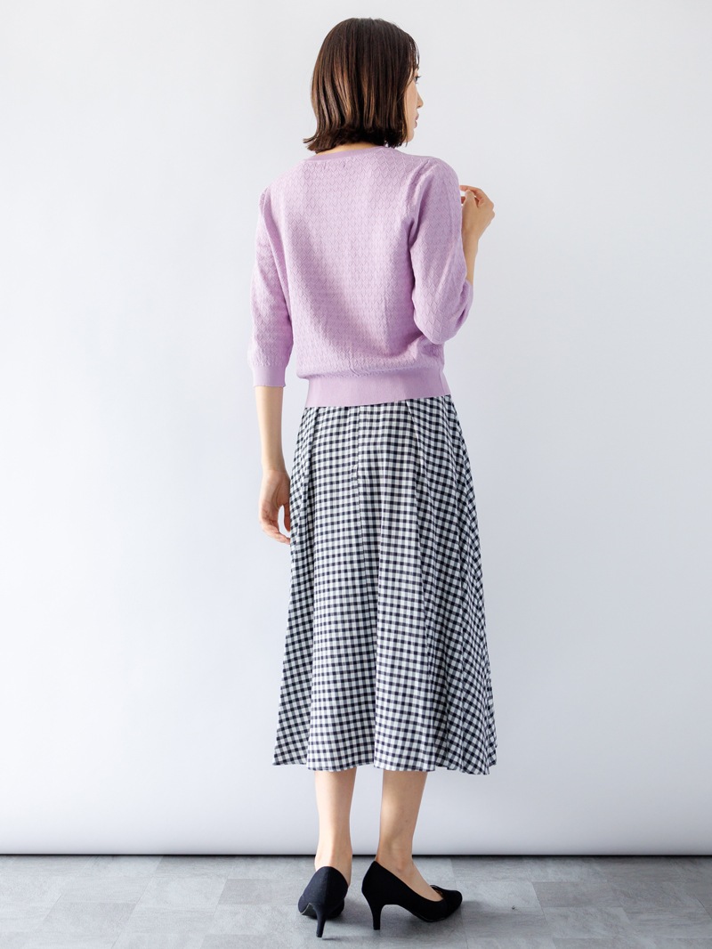 【40%OFF】柄編みジャケット風カーディガン
