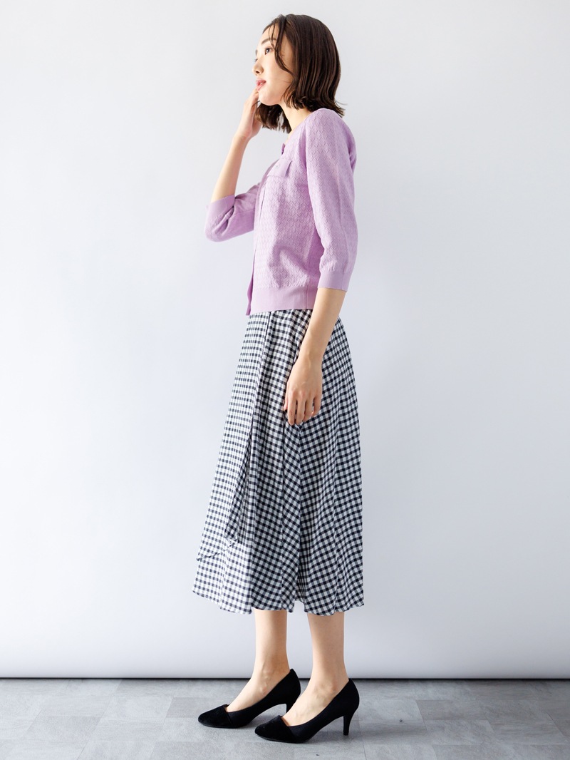 【40%OFF】柄編みジャケット風カーディガン