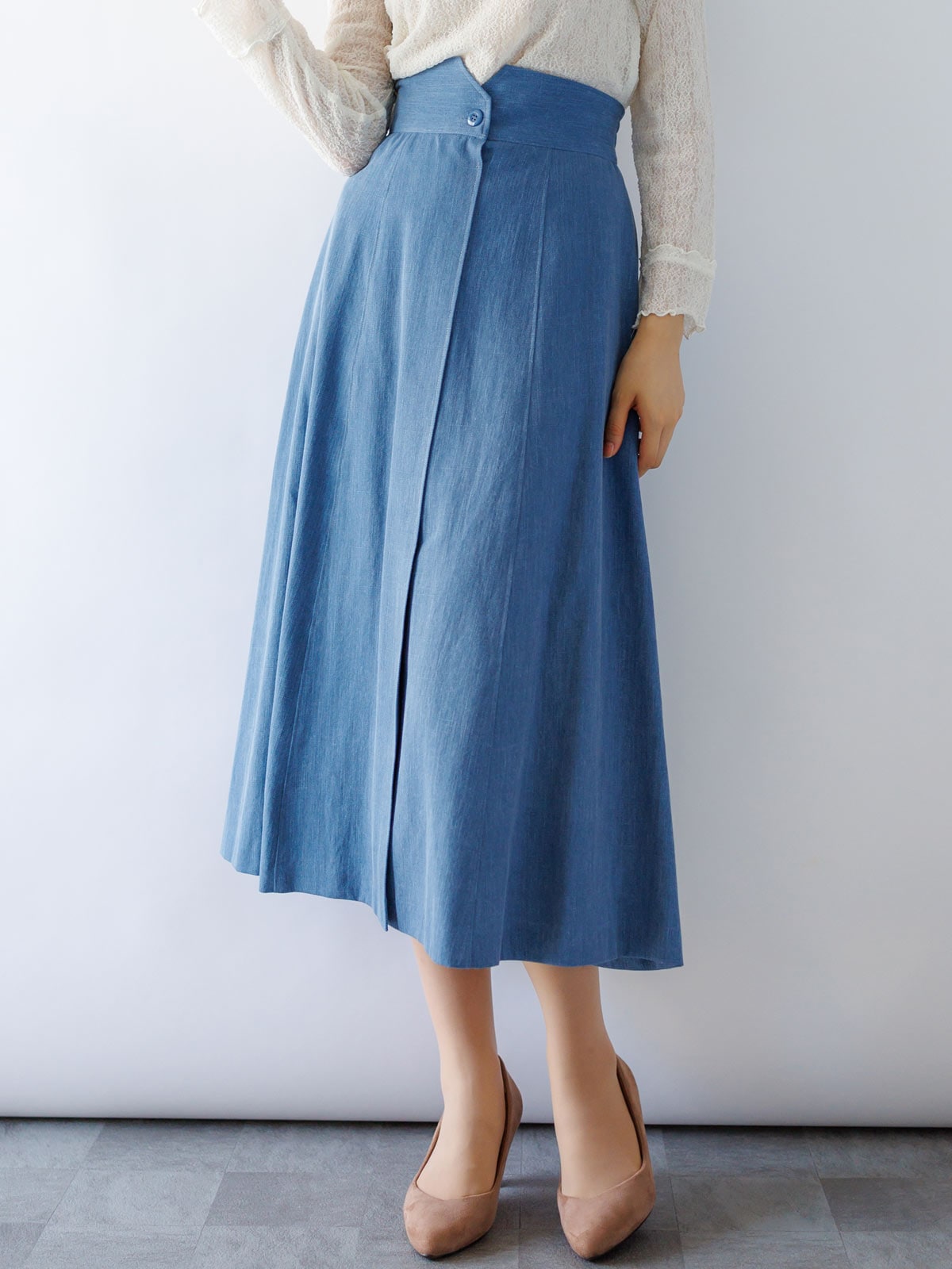 みるく　　 スカートAriana ブルー38サイズ tsurubymarikooikawa スカートAriana ブルー38サイズ レディース