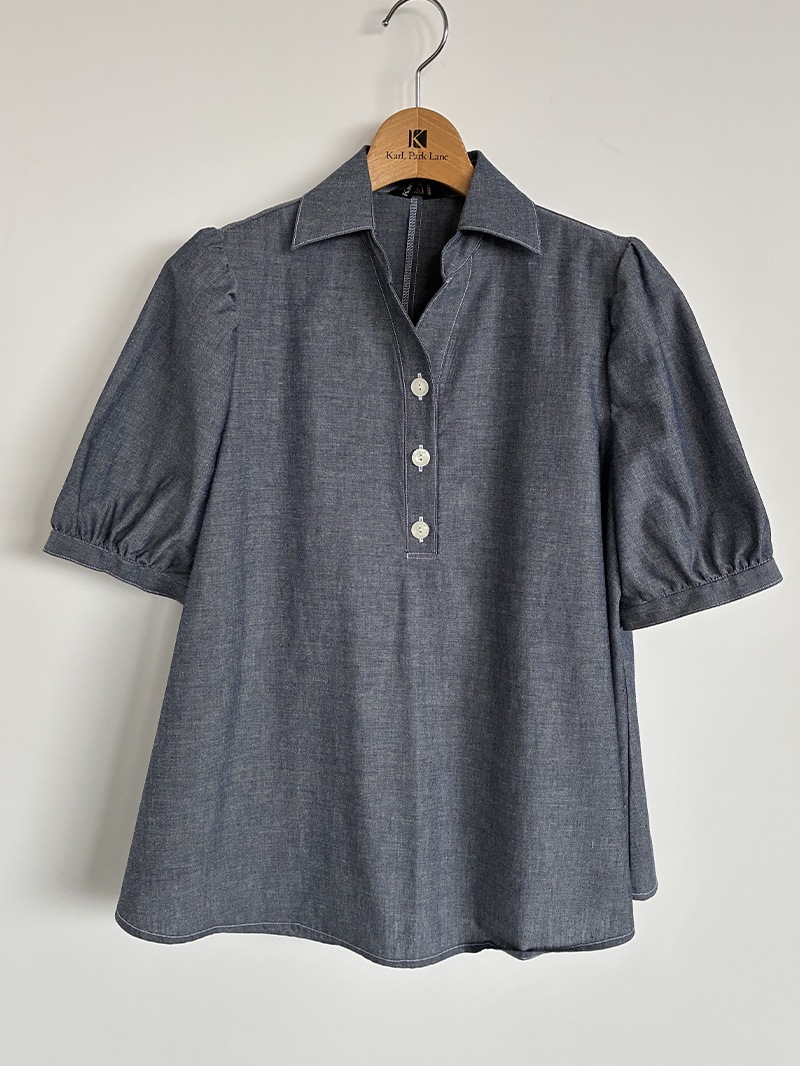 【20％OFF】ダンガリーAラインチュニック