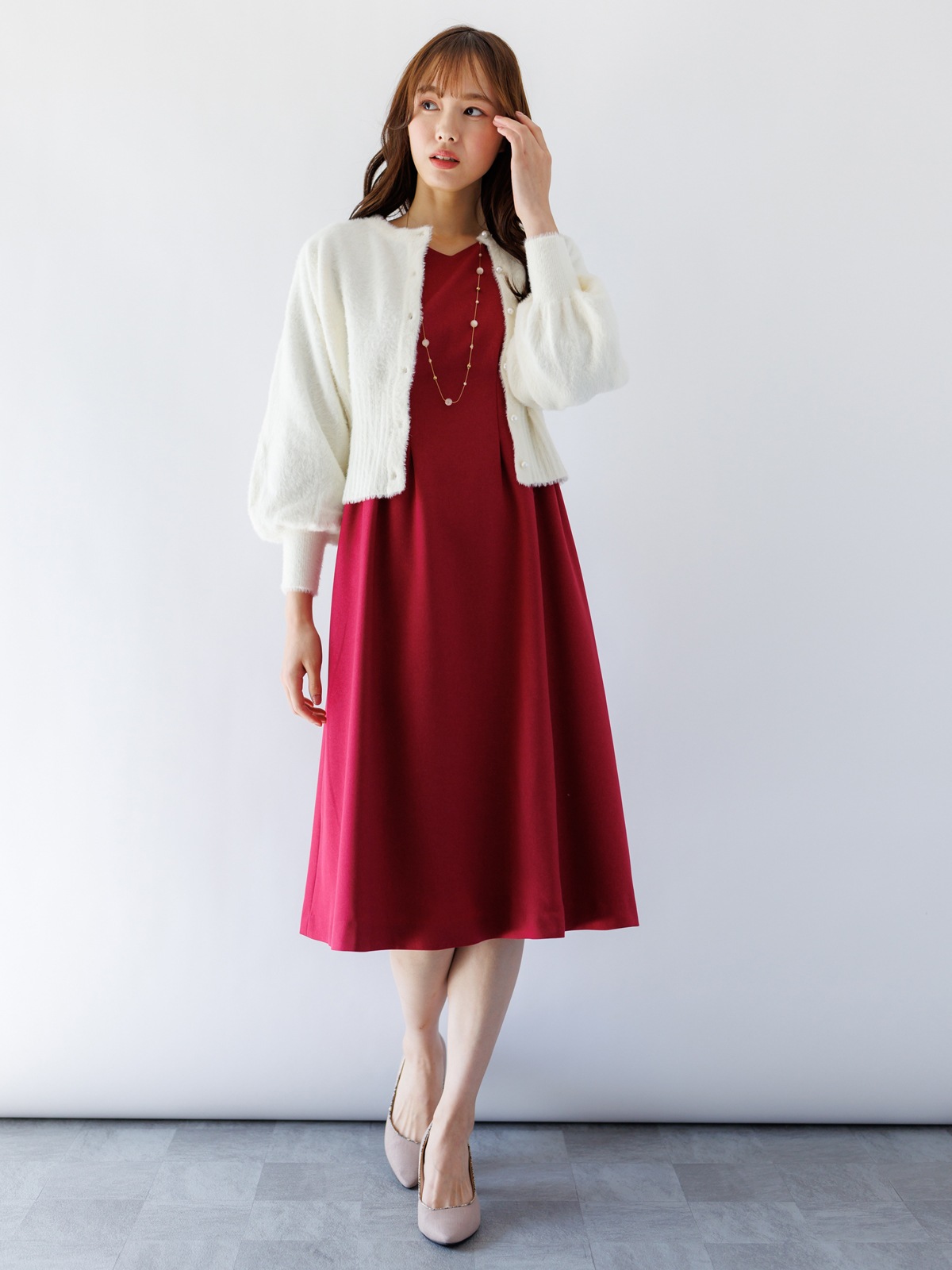 グレイシアウォームウエストタックワンピース｜KarLParkLane Style