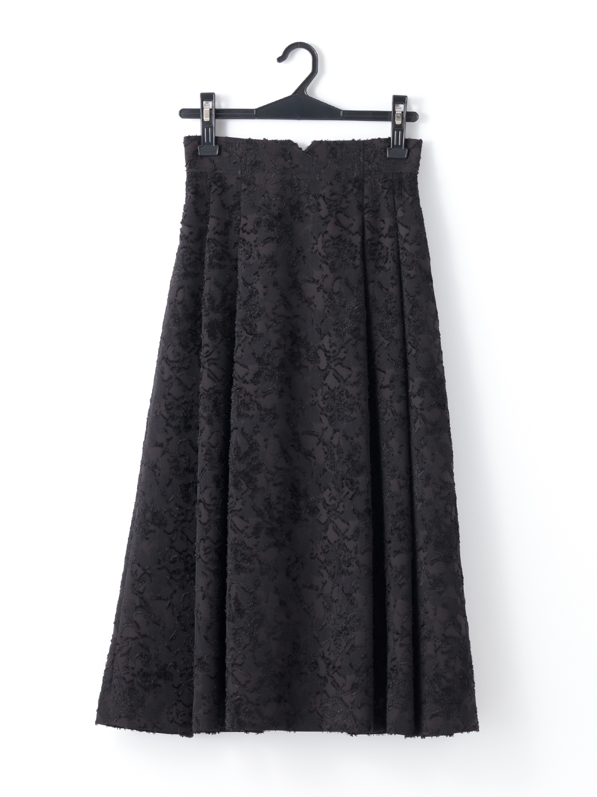 【WEB限定70%OFF】カットジャガードタックフレアースカート
