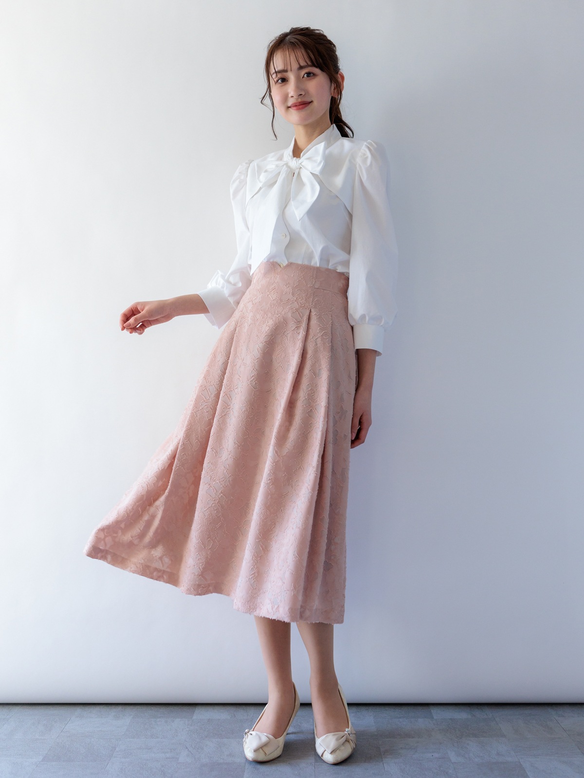 50%OFF】カットジャガードタックフレアースカート｜KarLParkLane