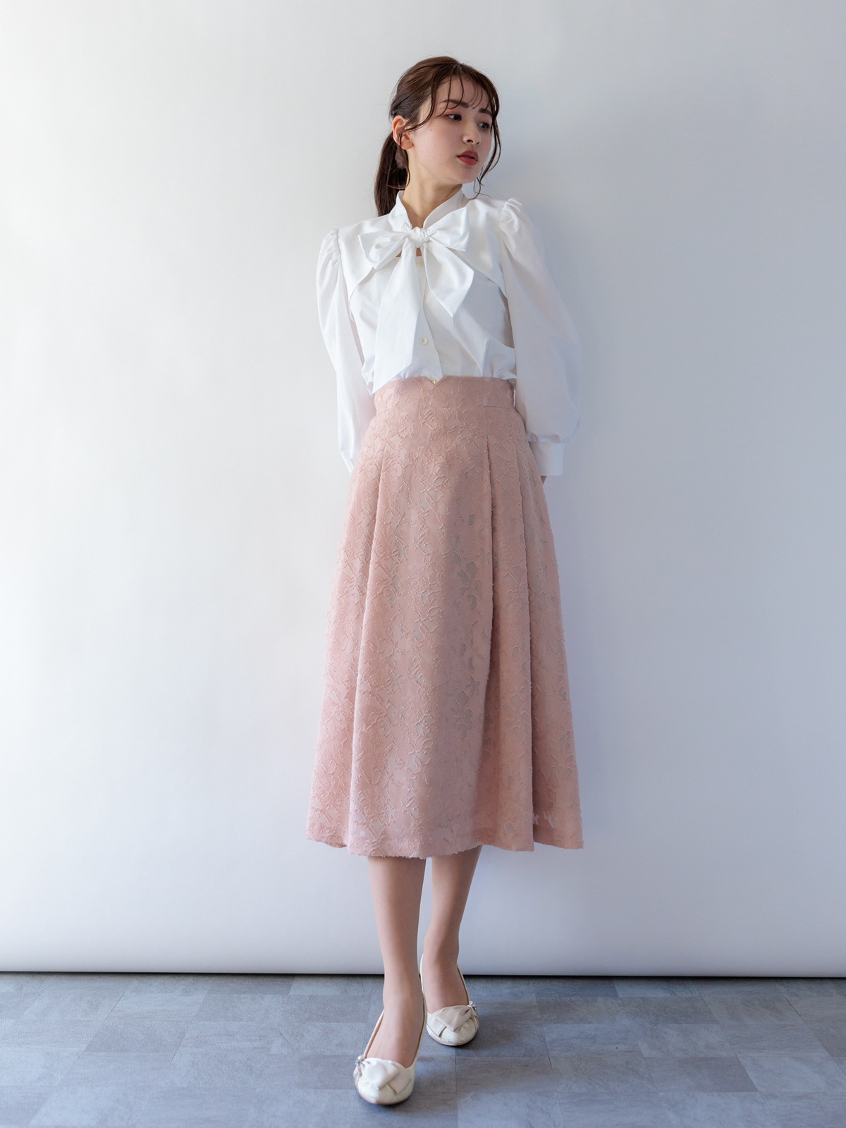 50%OFF】カットジャガードタックフレアースカート｜KarLParkLane