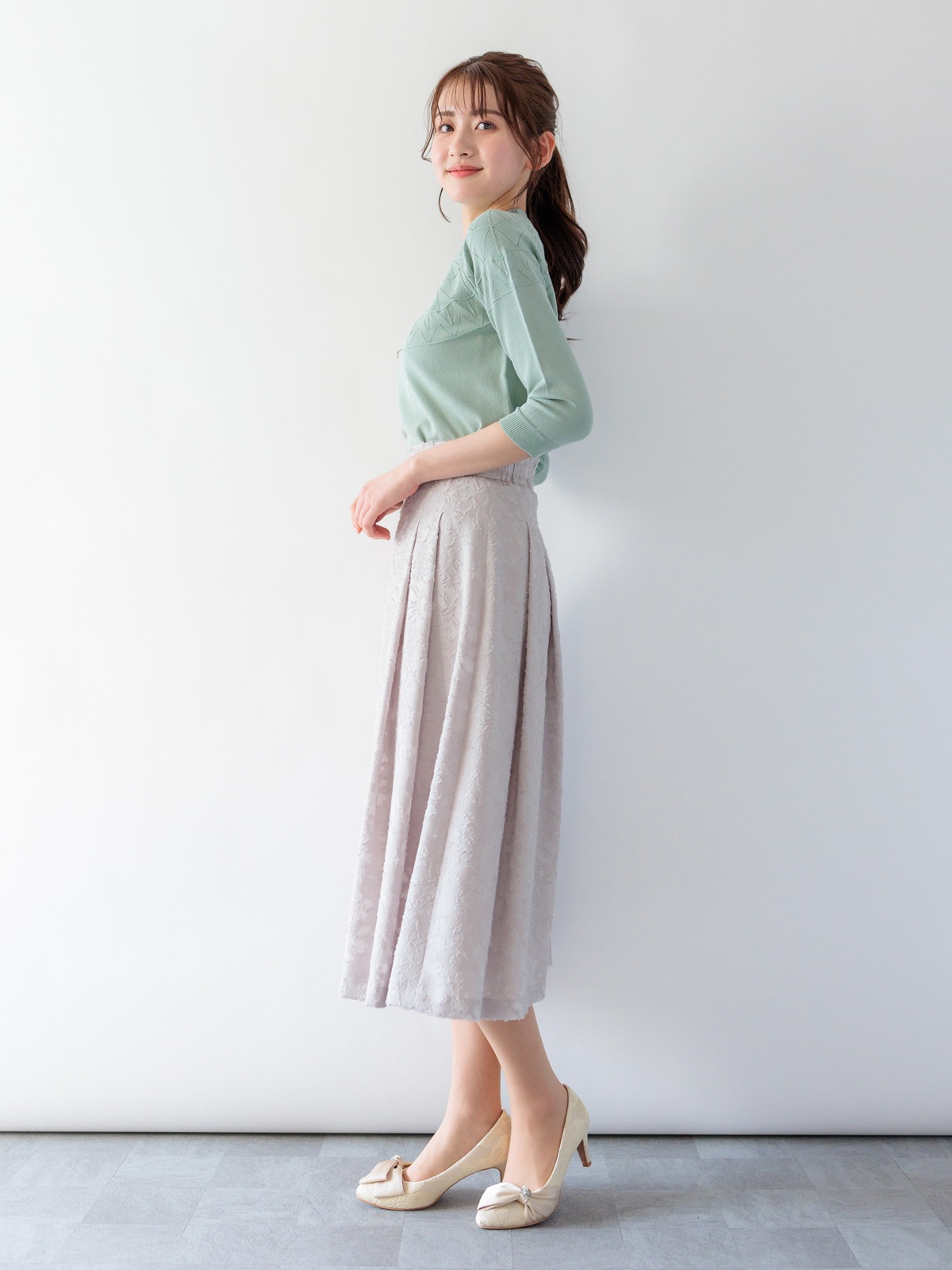 50%OFF】カットジャガードタックフレアースカート｜KarLParkLane