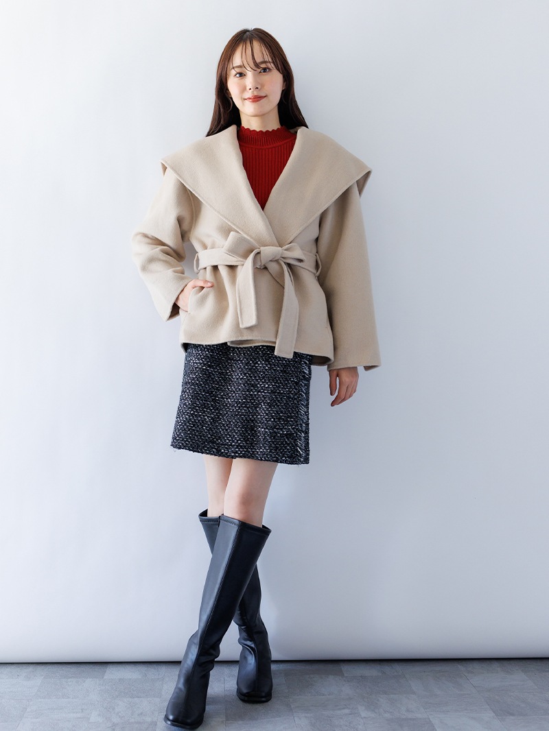 【60%OFF】ツイードフリンジキュロット