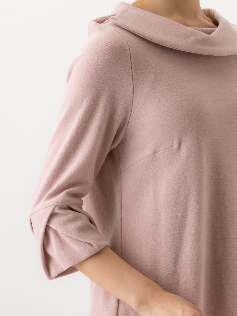 衿付き袖口タックカットソー＜アウトレット均一価格＞