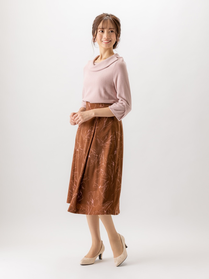 衿付き袖口タックカットソー＜アウトレット均一価格＞