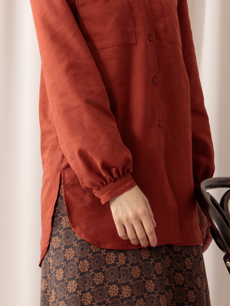 スェード ビッグスリーブシャツ<アウトレット均一価格>