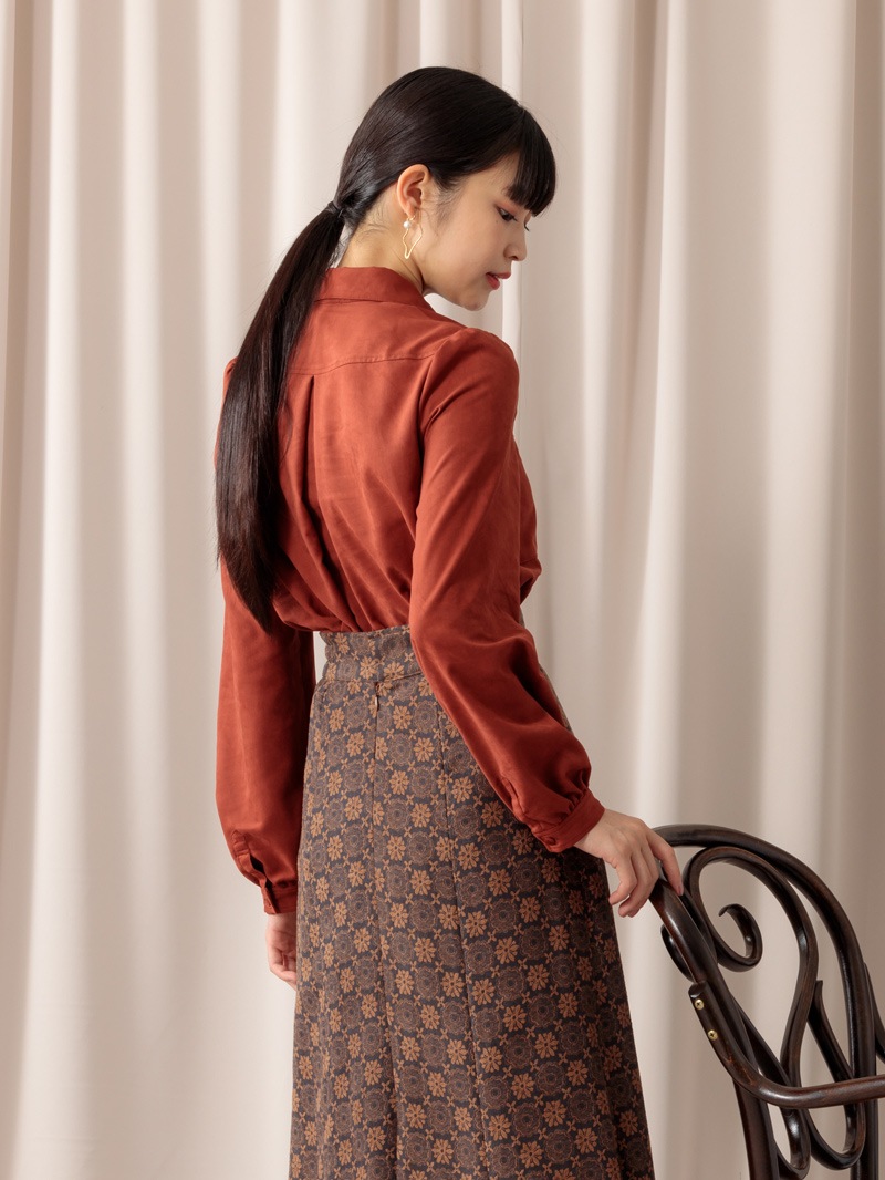 スェード ビッグスリーブシャツ<アウトレット均一価格>