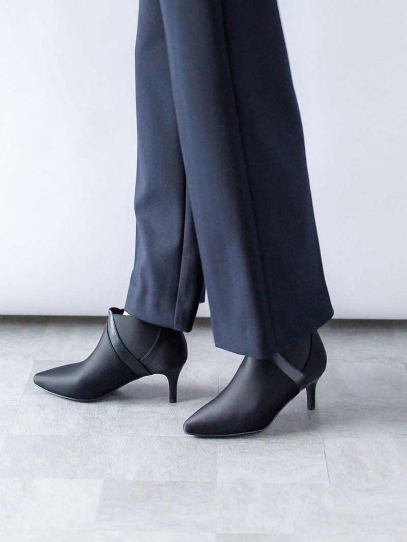 【50%OFF】6ｃｍヒール ニットショートブーツ