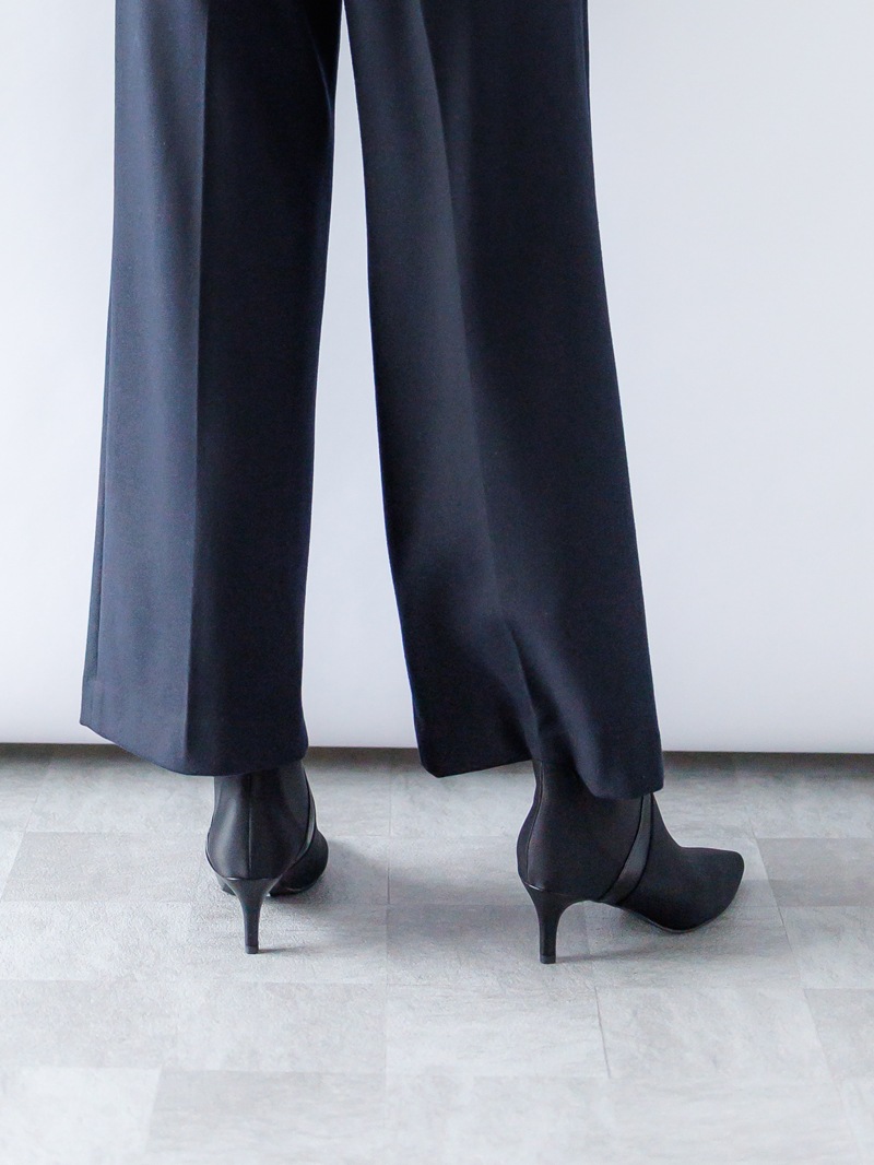 【50%OFF】6ｃｍヒール ニットショートブーツ