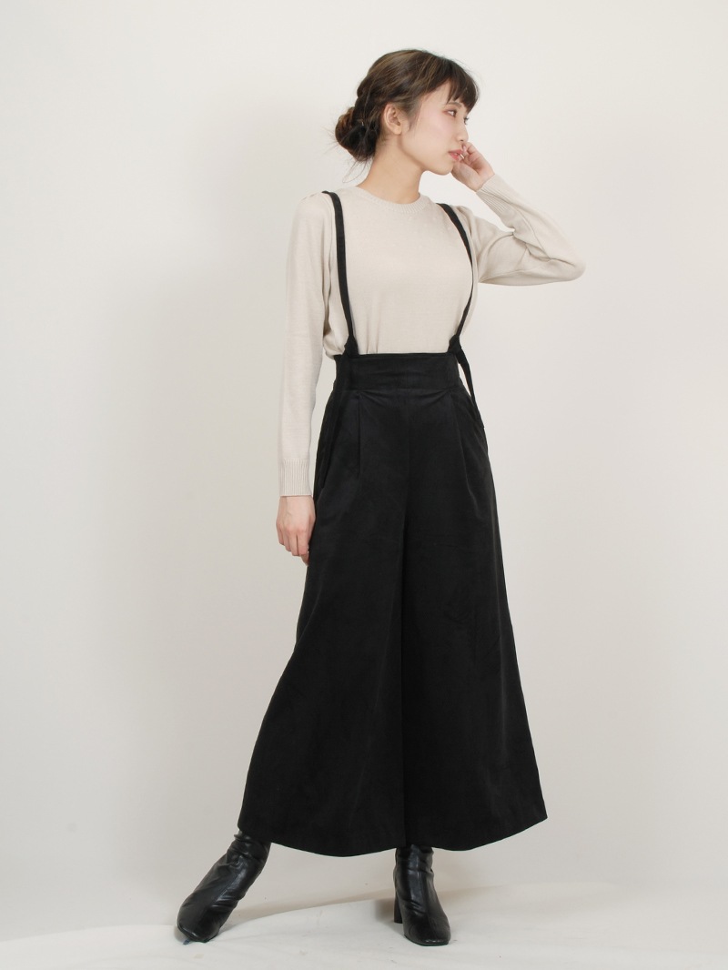 パトリオットドット柄編み丸首パフ袖ニット＜アウトレット均一価格＞