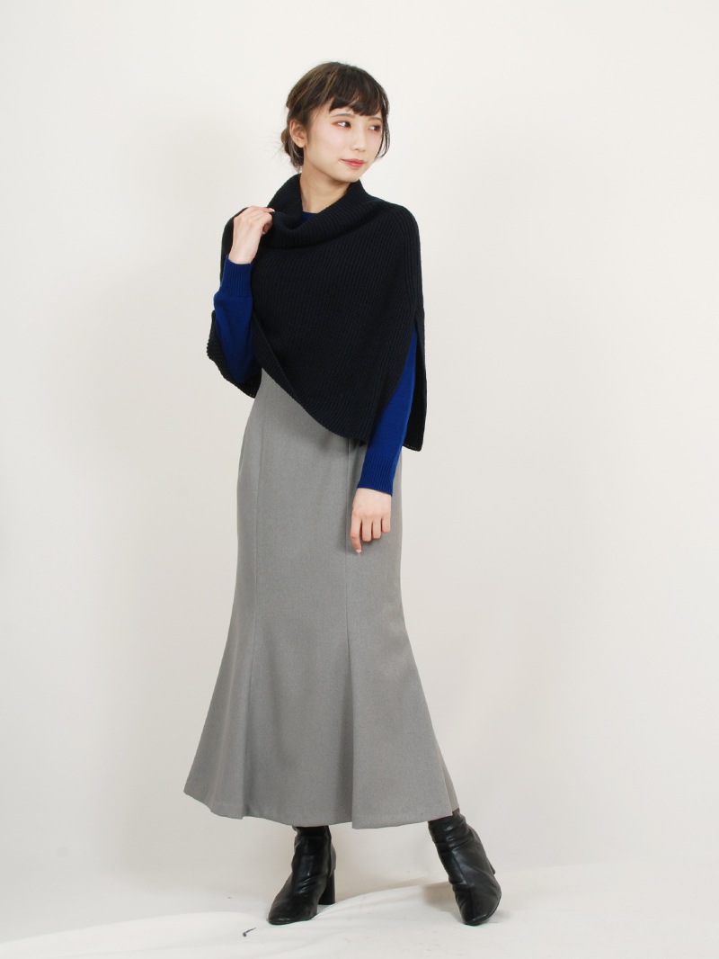 パトリオットドット柄編み丸首パフ袖ニット＜アウトレット均一価格＞