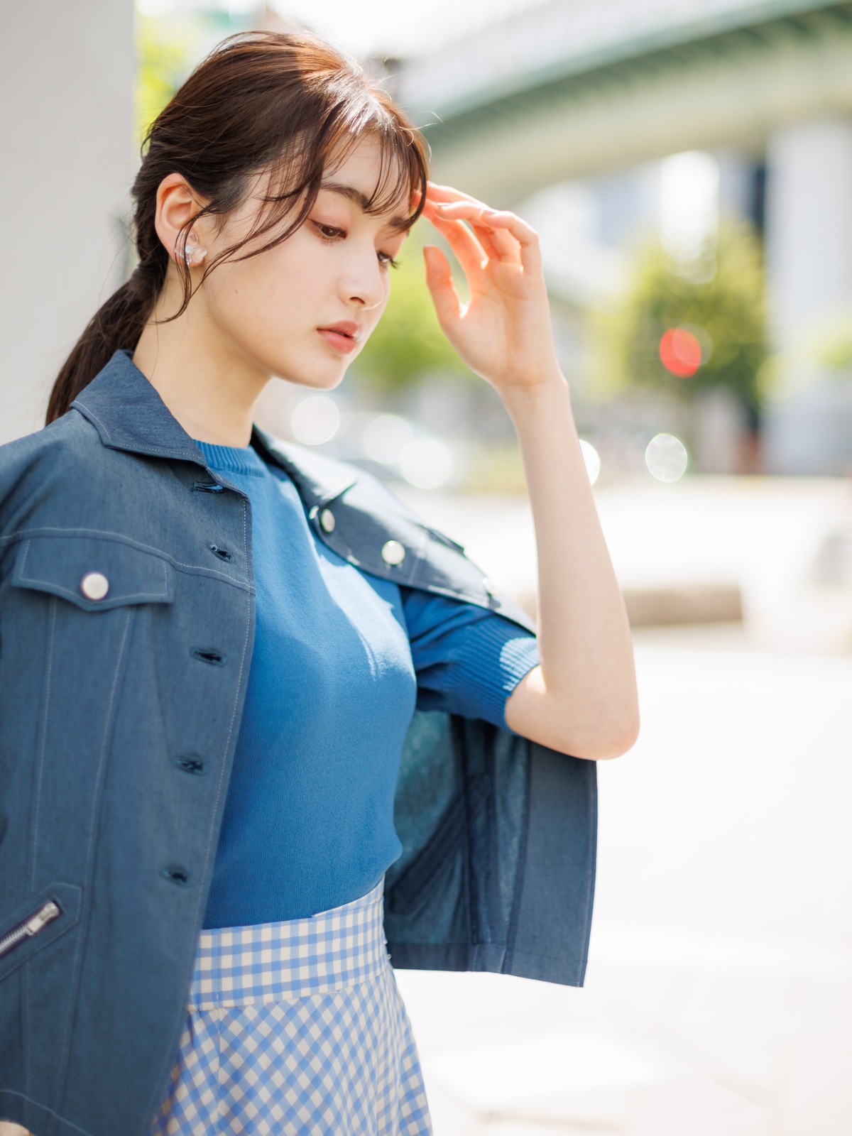 麻混半袖ブルゾン