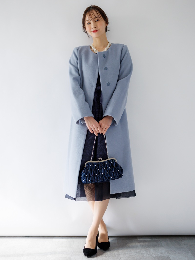 【50%OFF】ブラッシュビーバーライトノーカラーロングコート