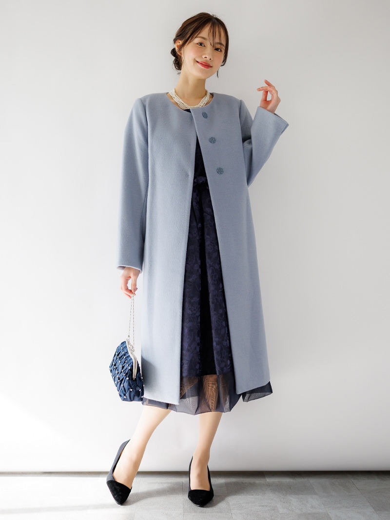 【50%OFF】ブラッシュビーバーライトノーカラーロングコート