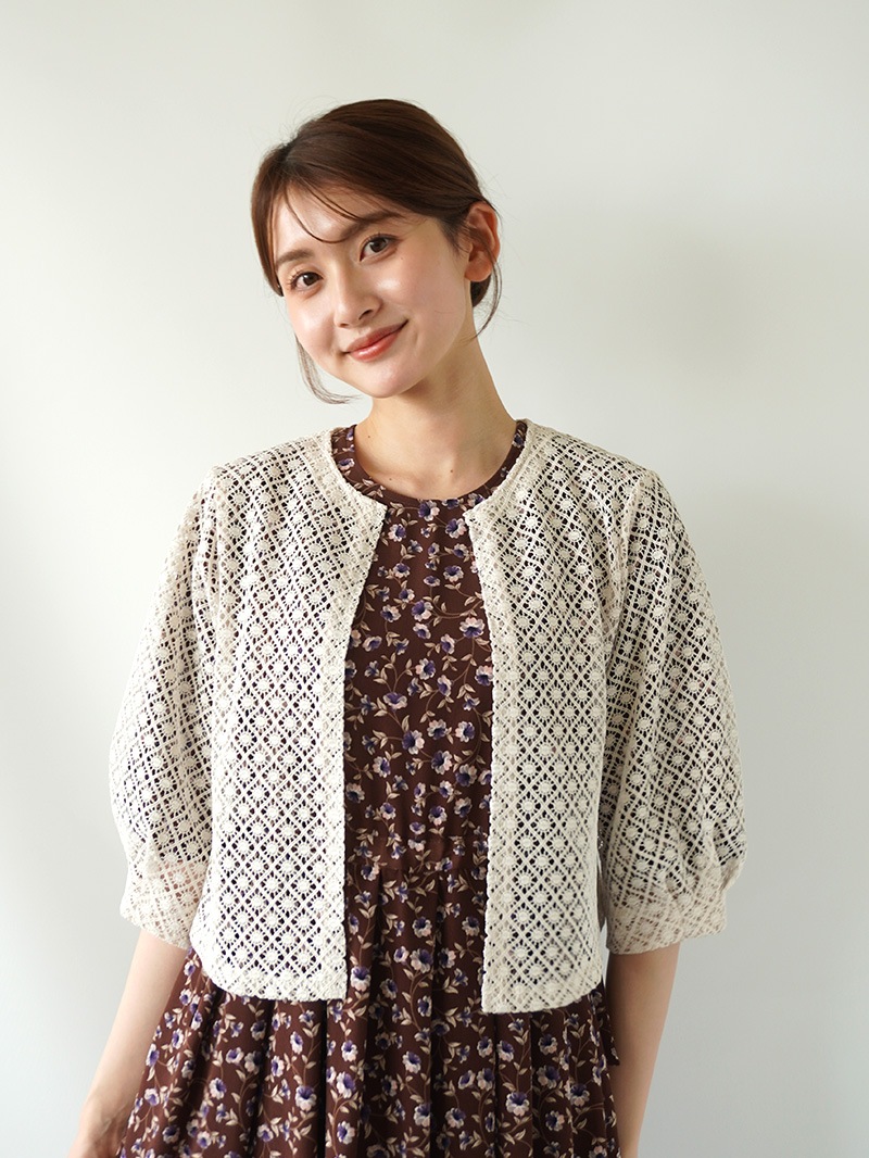 【OUTLET 2500円】ケミカルレース　ハオリブラウス<10本以下>