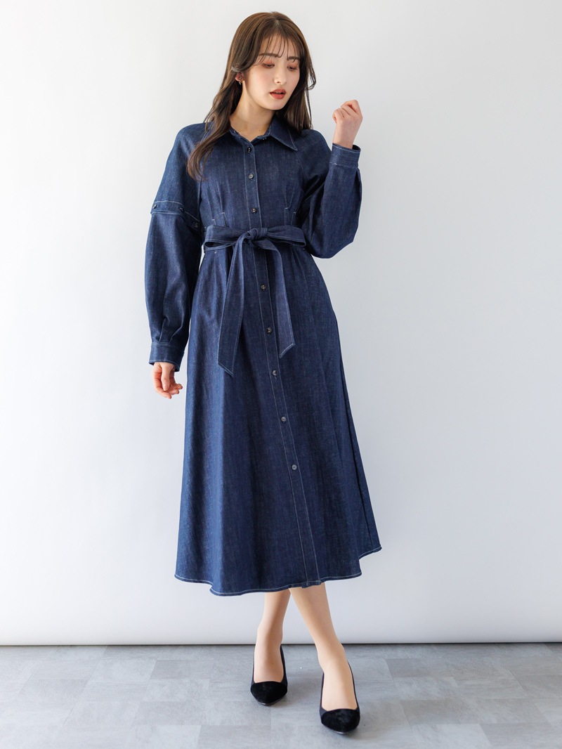 【50％OFF】デニム袖取外しロングハオリ