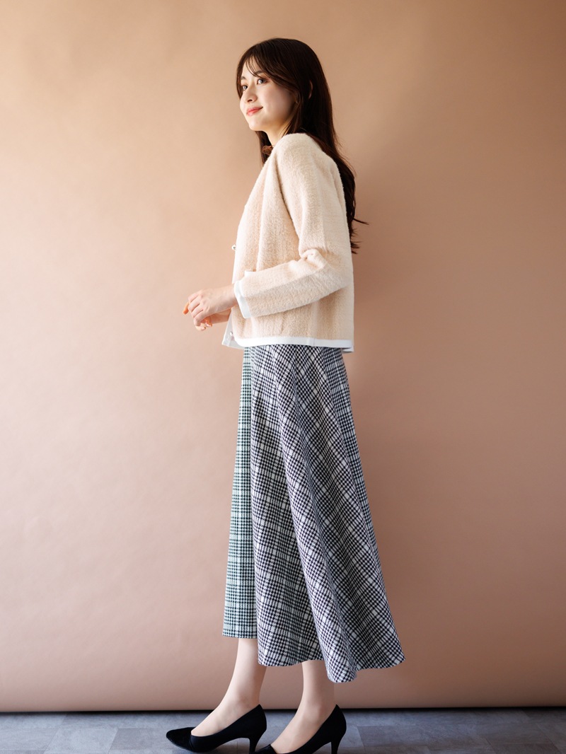 【50%OFF】ミンクライクファー丸首カーディガン