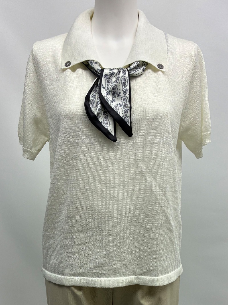 【夏SALE】スカーフ付ポロニット