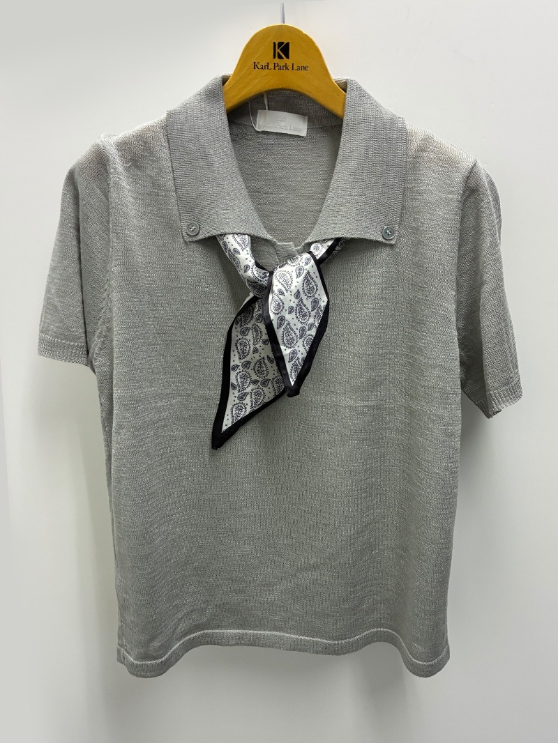 【夏SALE】スカーフ付ポロニット