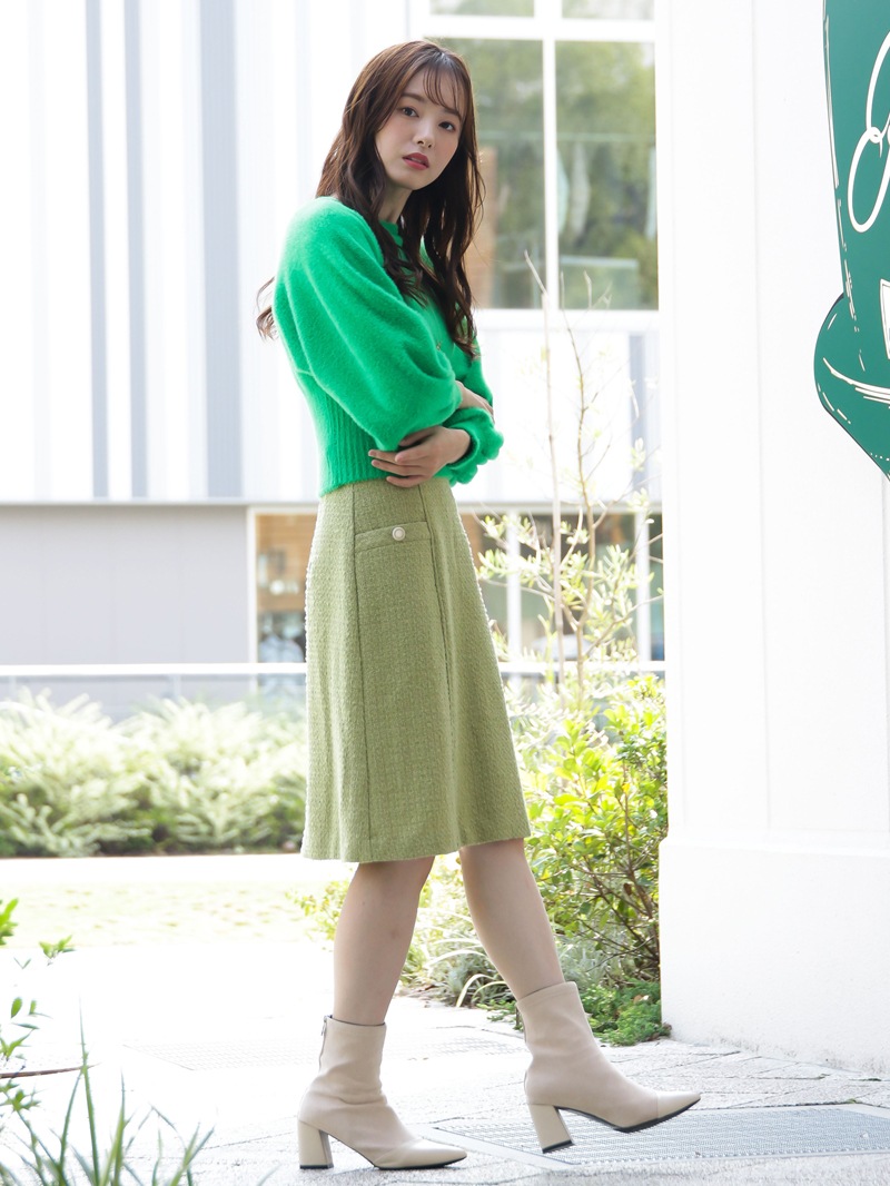 ミンクライクファーVネックドルマンニット＜アウトレット均一価格＞