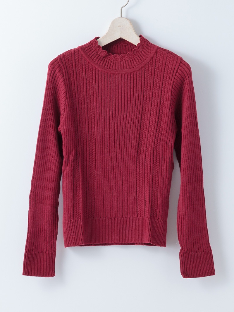 30%OFF】リブ×柄編みハイネックニット｜KarLParkLane Style ONLINE SHOP