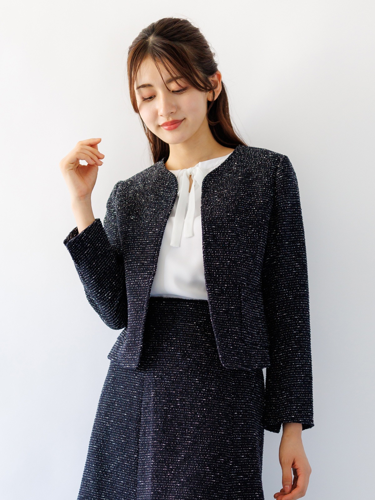 プライムニットファンシーキーネックジャケット