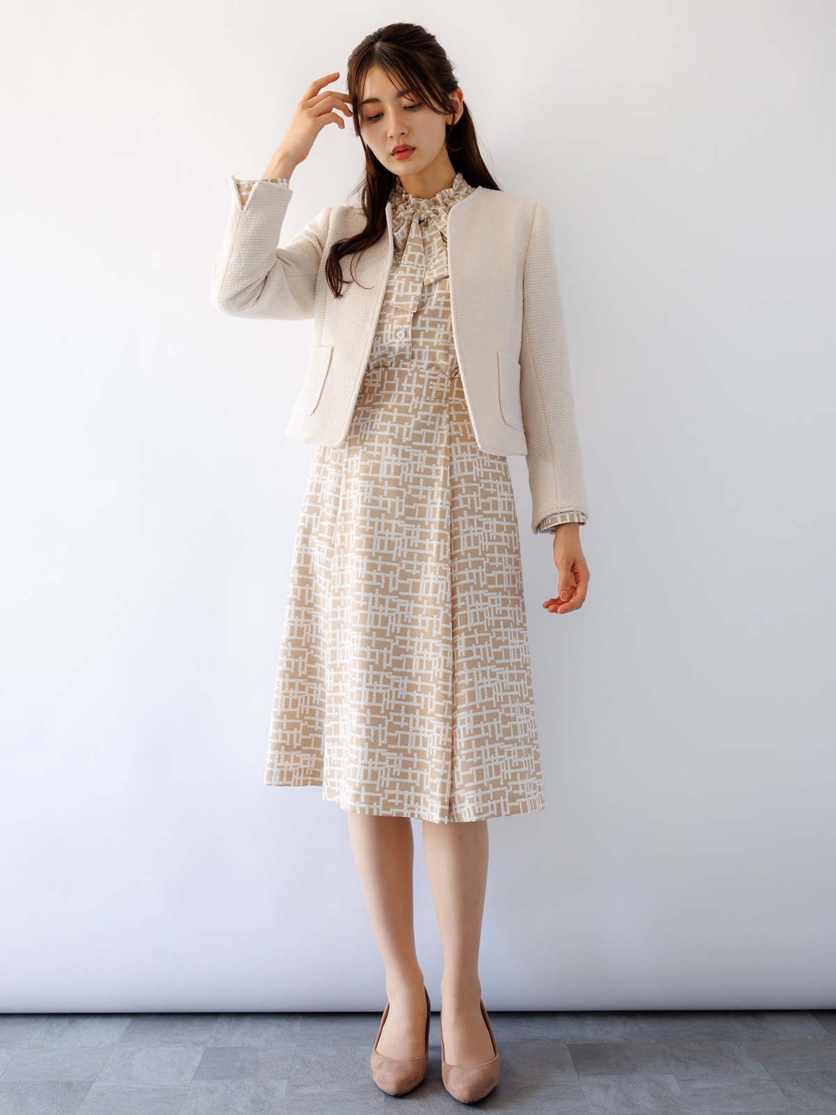 プライムニットファンシーキーネックジャケット