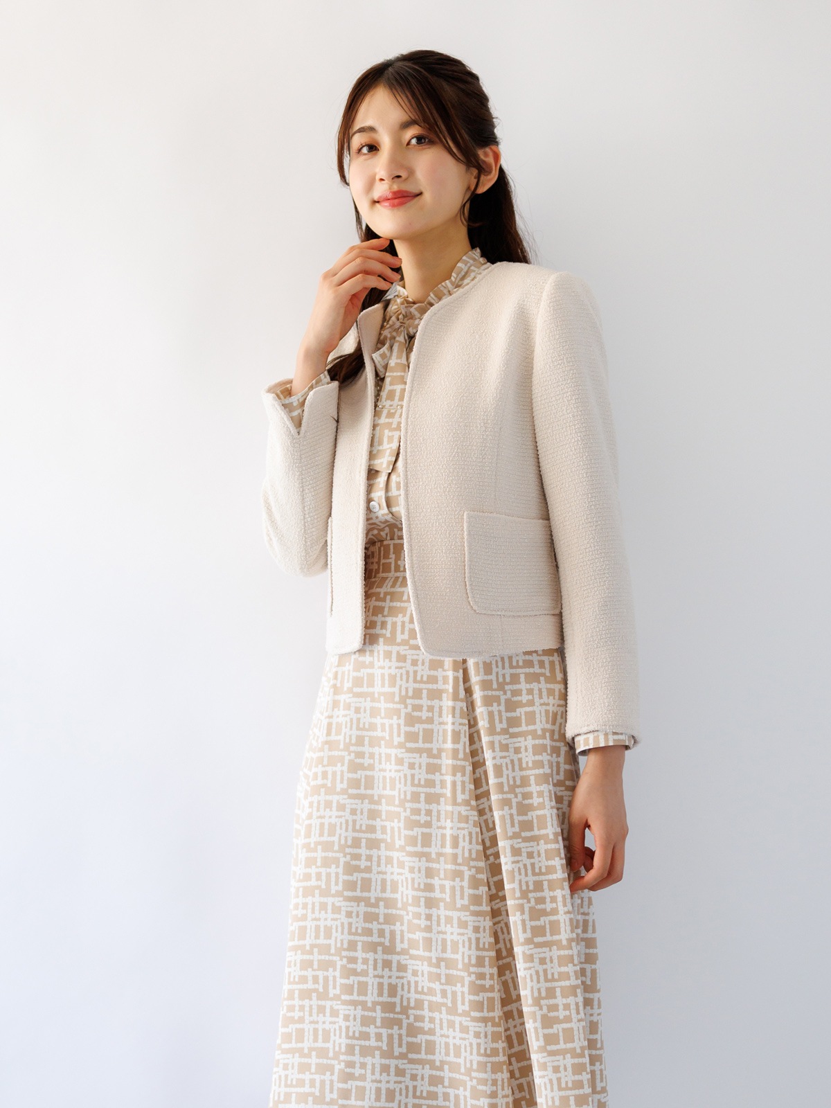 プライムニットファンシーキーネックジャケット