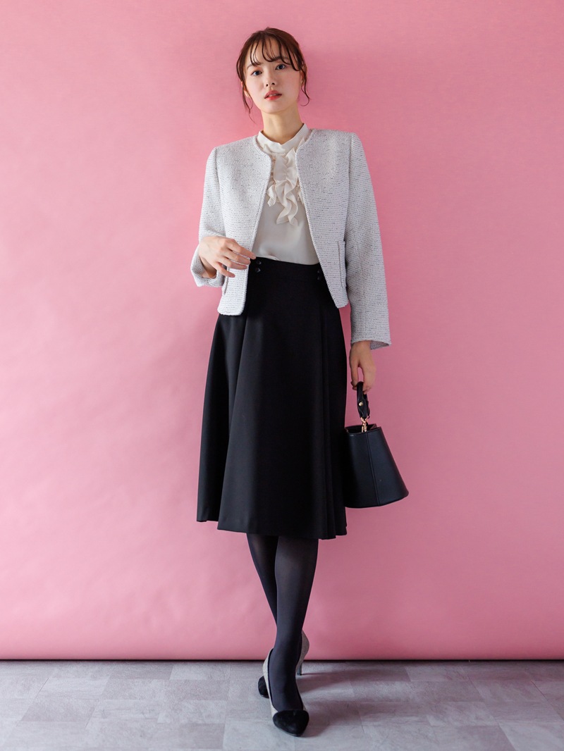 極美品♡ルネ♡ニットジャケット プライムニットファンシーキーネックジャケット＜女子アナ