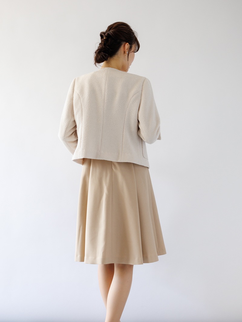 極美品♡ルネ♡ニットジャケット プライムニットファンシーキーネックジャケット＜女子アナ