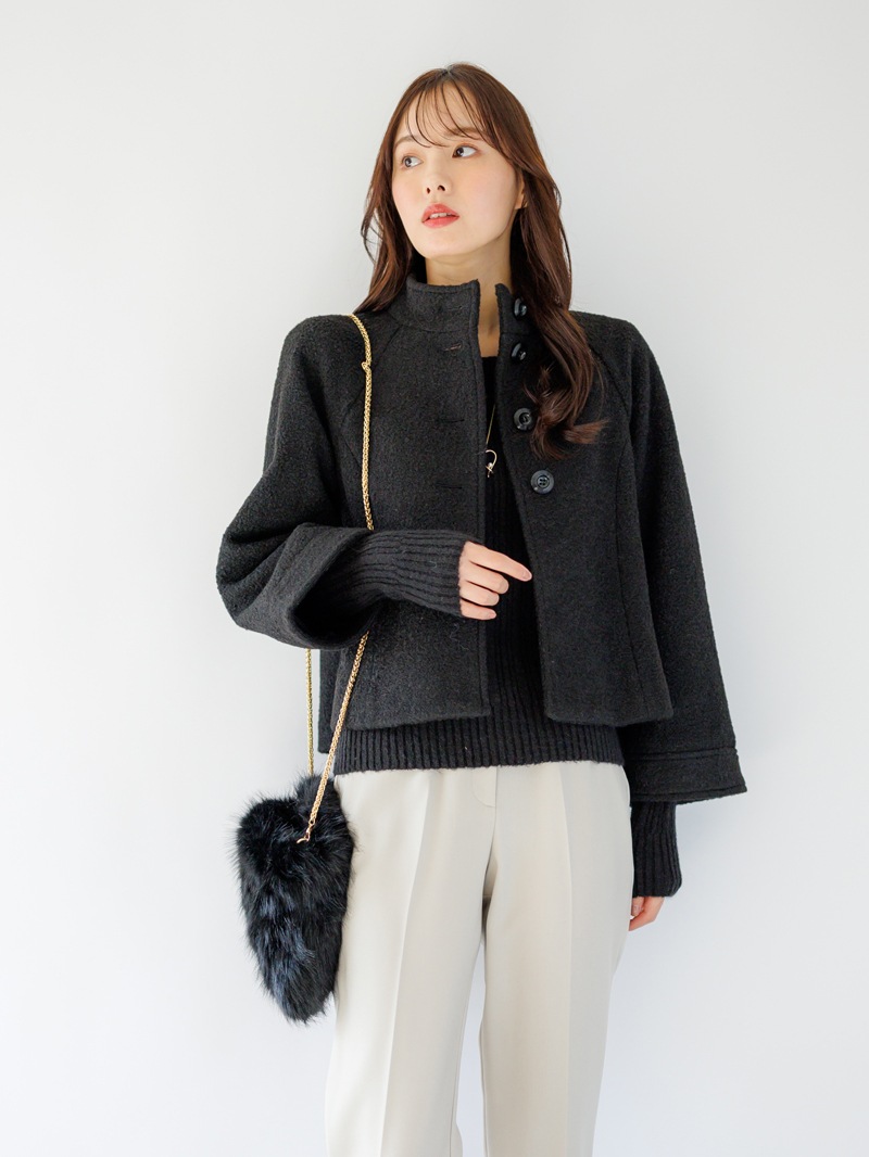 【40%OFF】リブオフショルダーニット