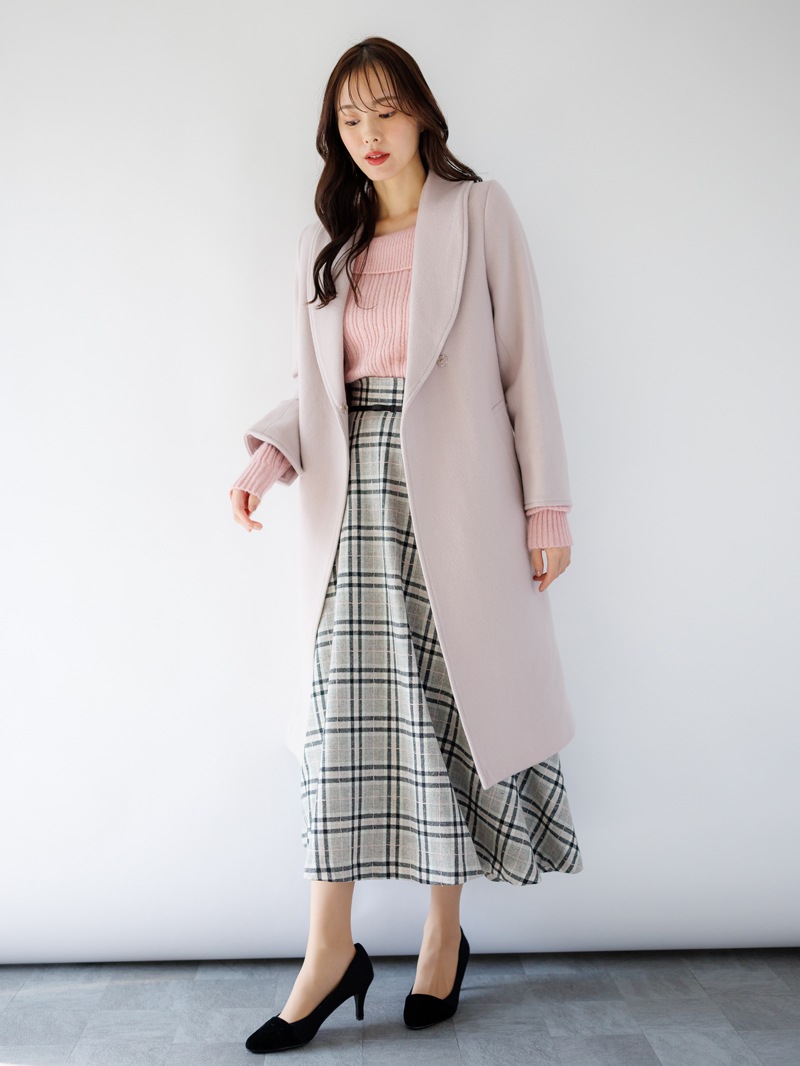 【40%OFF】リブオフショルダーニット