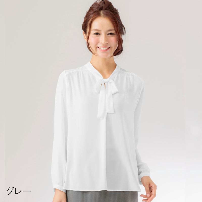 【OUTLET 2500円】ジョーゼットボウタイブラウス<10本以下>