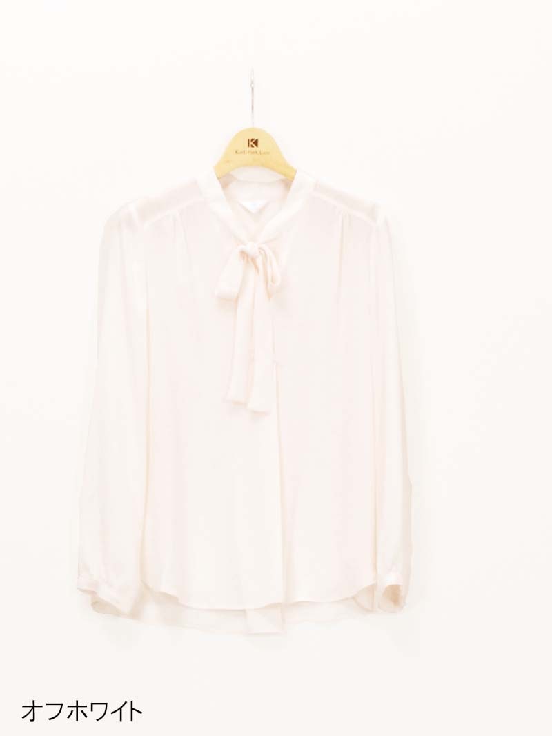【OUTLET 2500円】ジョーゼットボウタイブラウス<10本以下>