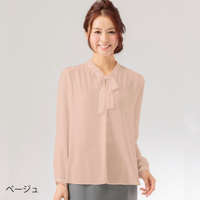 【OUTLET 2500円】ジョーゼットボウタイブラウス<10本以下>
