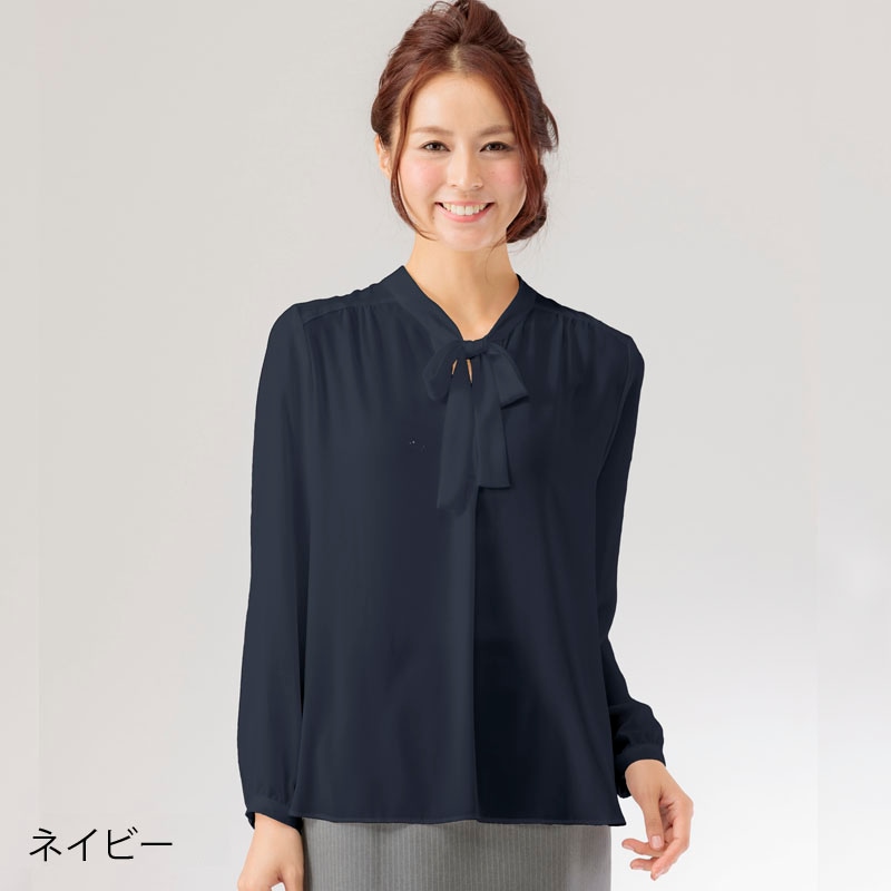 【OUTLET 2500円】ジョーゼットボウタイブラウス<10本以下>