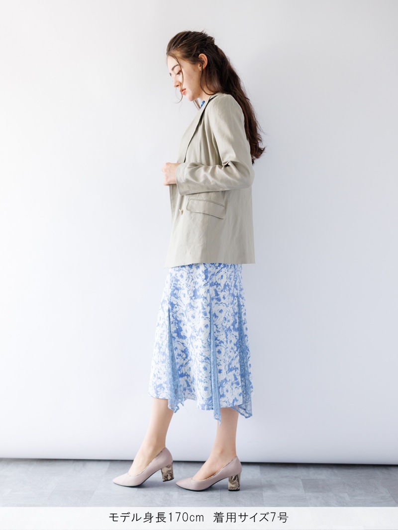 【50%OFF】ビスコース麻ストレッチWブレストピークドラペルジャケット