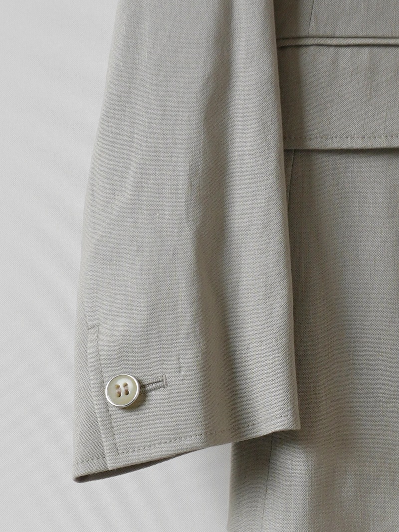 【50%OFF】ビスコース麻ストレッチWブレストピークドラペルジャケット